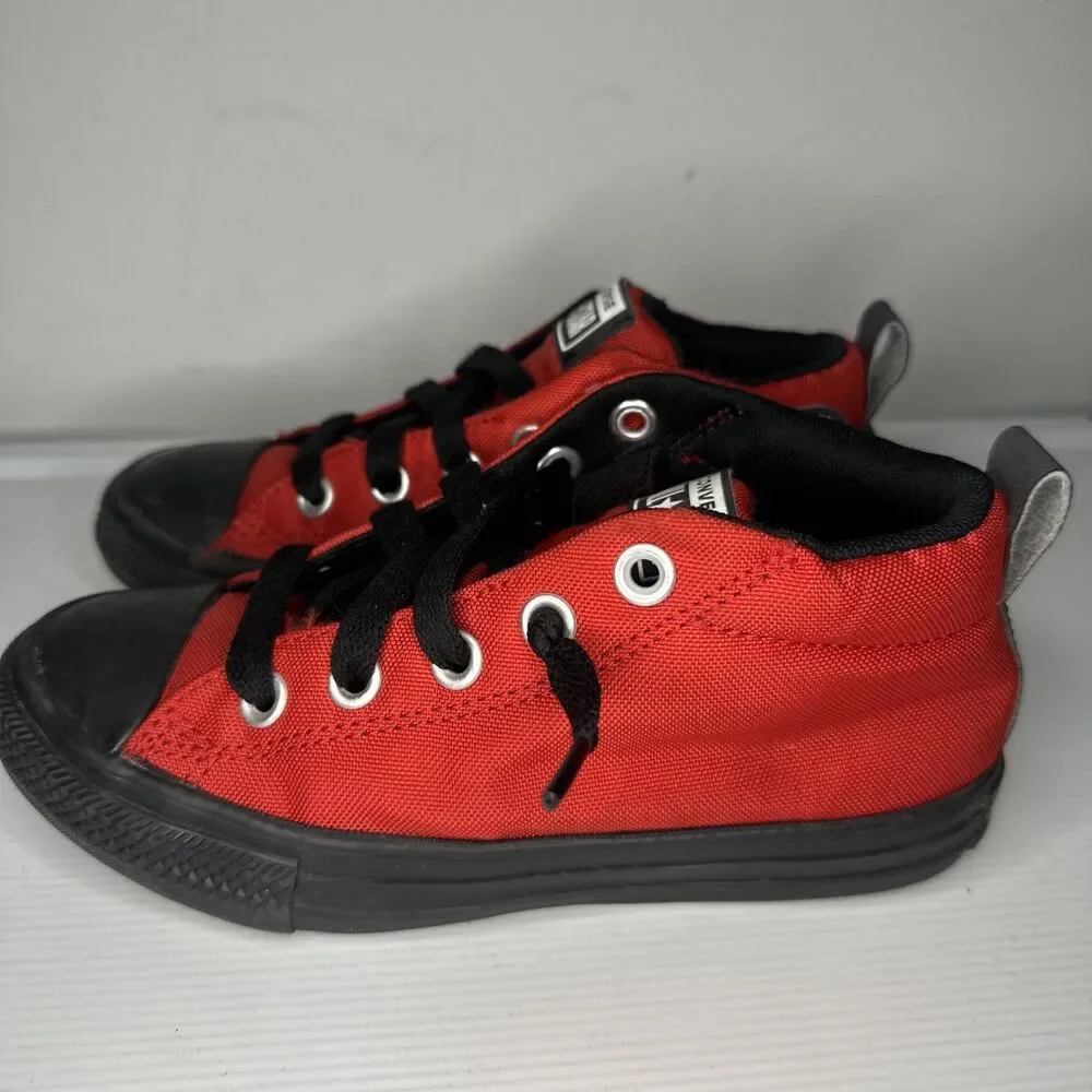 Red And Black Converse Boys Size 13.5Y